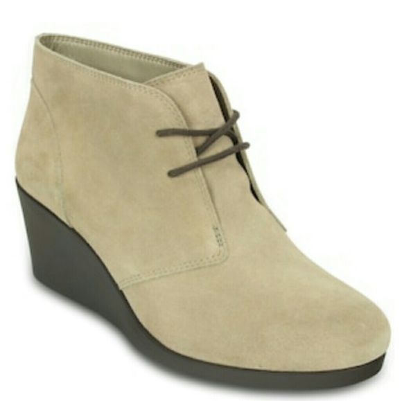 crocs wedge ankle boots